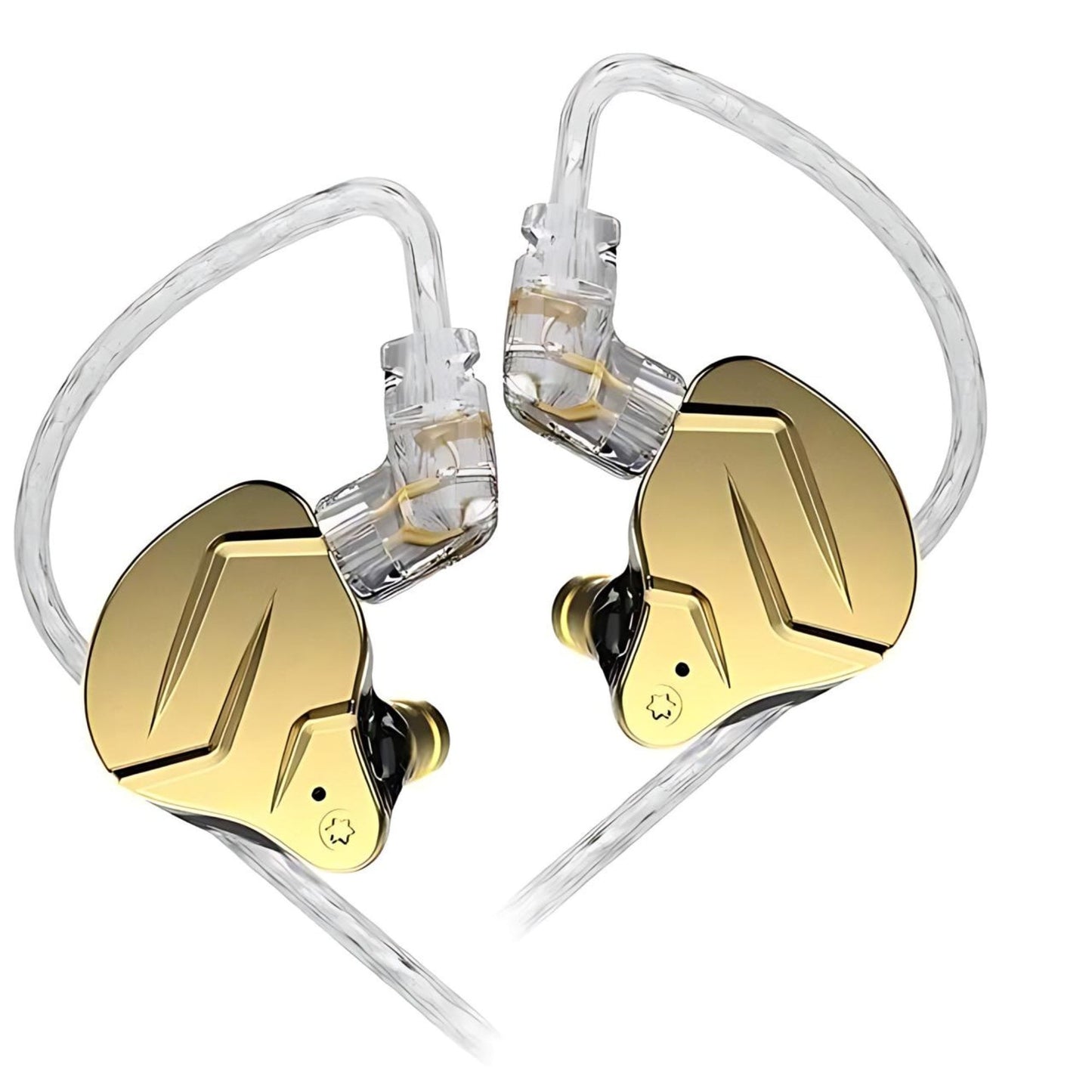 Stylish and Durable Metallic Earphones KZ ZSN Pro X gold with no mic