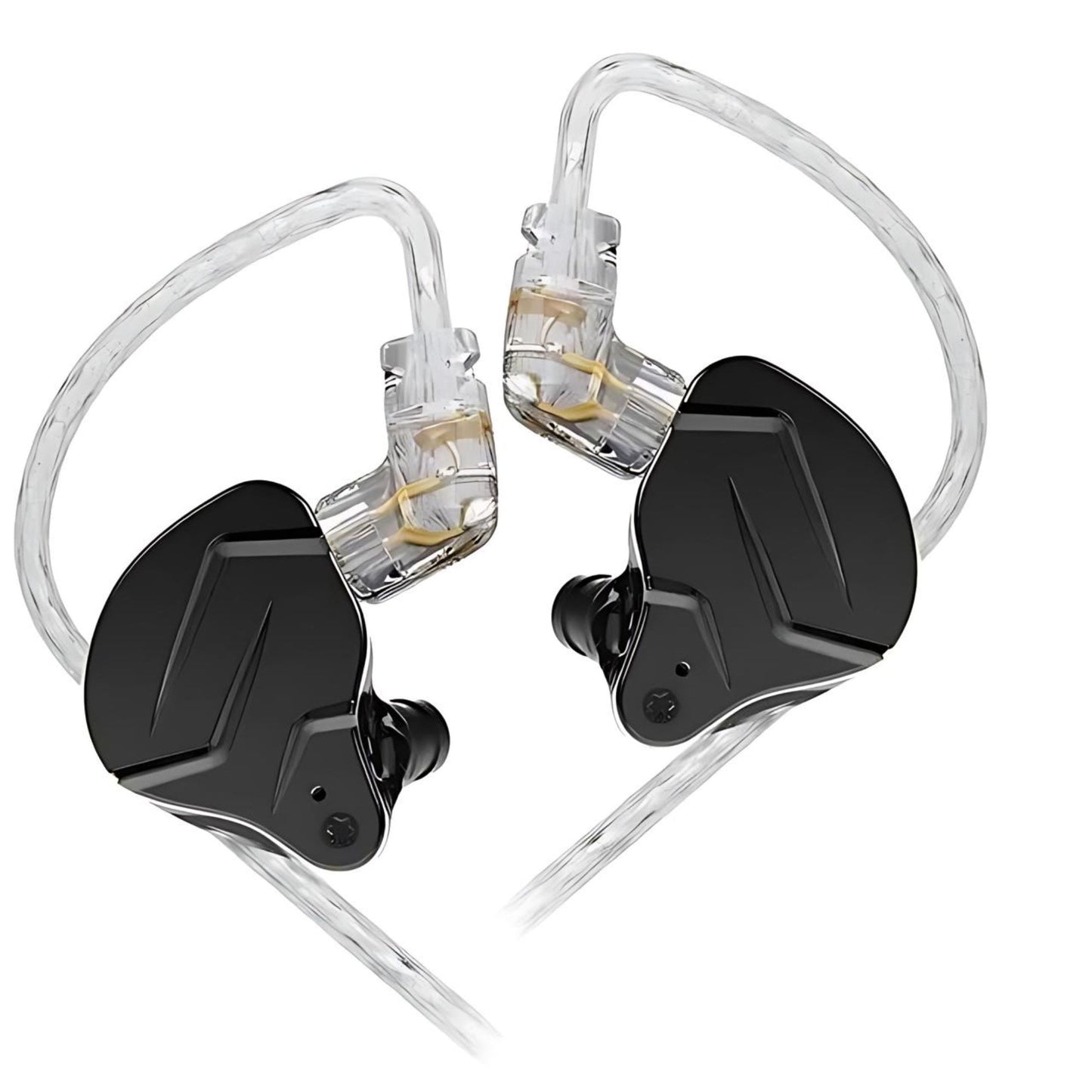 Stylish and Durable Metallic Earphones KZ ZSN Pro X black with no mic