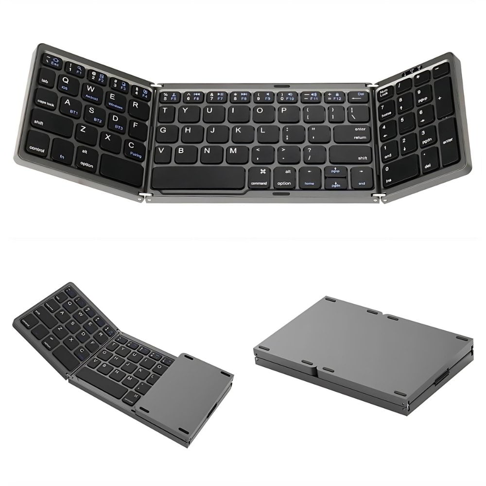 Mini Portable Folding Keyboard with Numpad