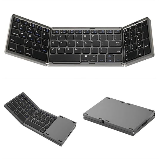 Mini Portable Folding Keyboard with Numpad